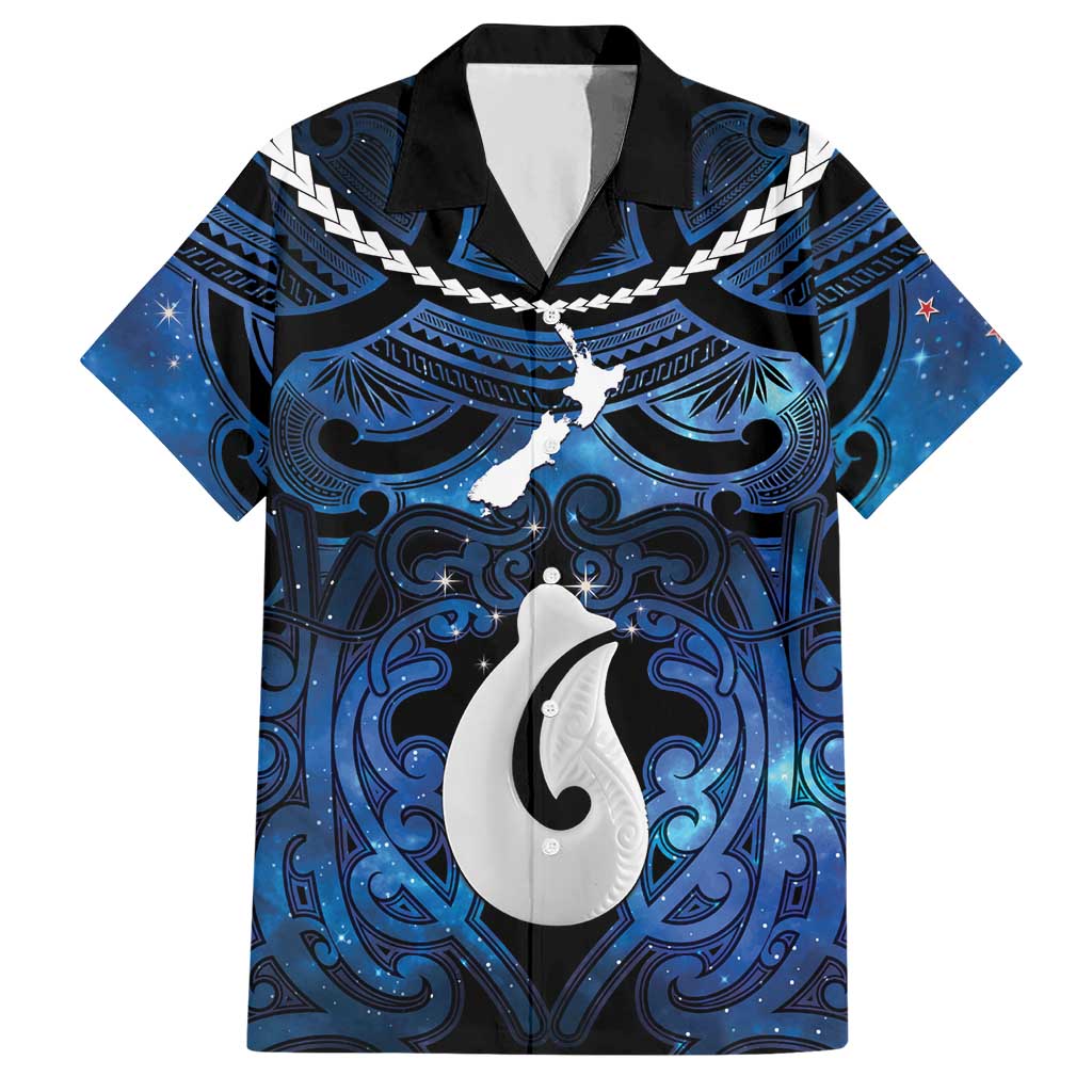 Personalized Maori Matariki Hei Matau Hawaiian Shirt Maori Kowhaiwhai Pattern Galaxy