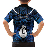 Personalized Maori Matariki Hei Matau Kid Hawaiian Shirt Maori Kowhaiwhai Pattern Galaxy LT01 - Polynesian Pride