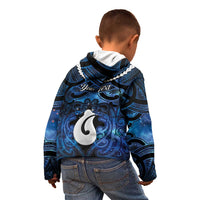 Personalized Maori Matariki Hei Matau Kid Hoodie Maori Kowhaiwhai Pattern Galaxy