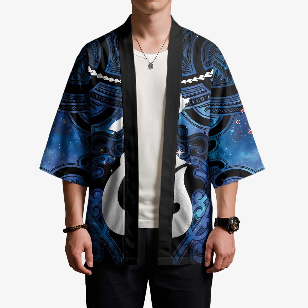 Personalized Maori Matariki Hei Matau Kimono Maori Kowhaiwhai Pattern Galaxy