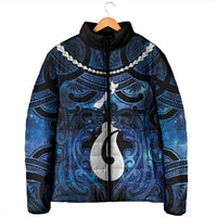 Personalized Maori Matariki Hei Matau Padded Jacket Maori Kowhaiwhai Pattern Galaxy