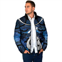 Personalized Maori Matariki Hei Matau Padded Jacket Maori Kowhaiwhai Pattern Galaxy