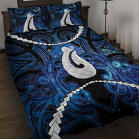 Maori Matariki Hei Matau Quilt Bed Set Maori Kowhaiwhai Pattern Galaxy
