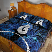 Maori Matariki Hei Matau Quilt Bed Set Maori Kowhaiwhai Pattern Galaxy
