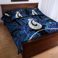Maori Matariki Hei Matau Quilt Bed Set Maori Kowhaiwhai Pattern Galaxy