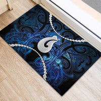 Maori Matariki Hei Matau Rubber Doormat Maori Kowhaiwhai Pattern Galaxy LT01 - Polynesian Pride