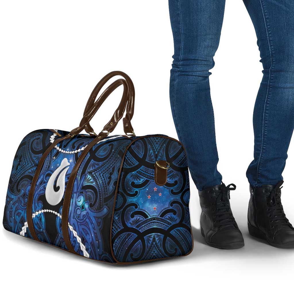 Maori Matariki Hei Matau Travel Bag Maori Kowhaiwhai Pattern Galaxy