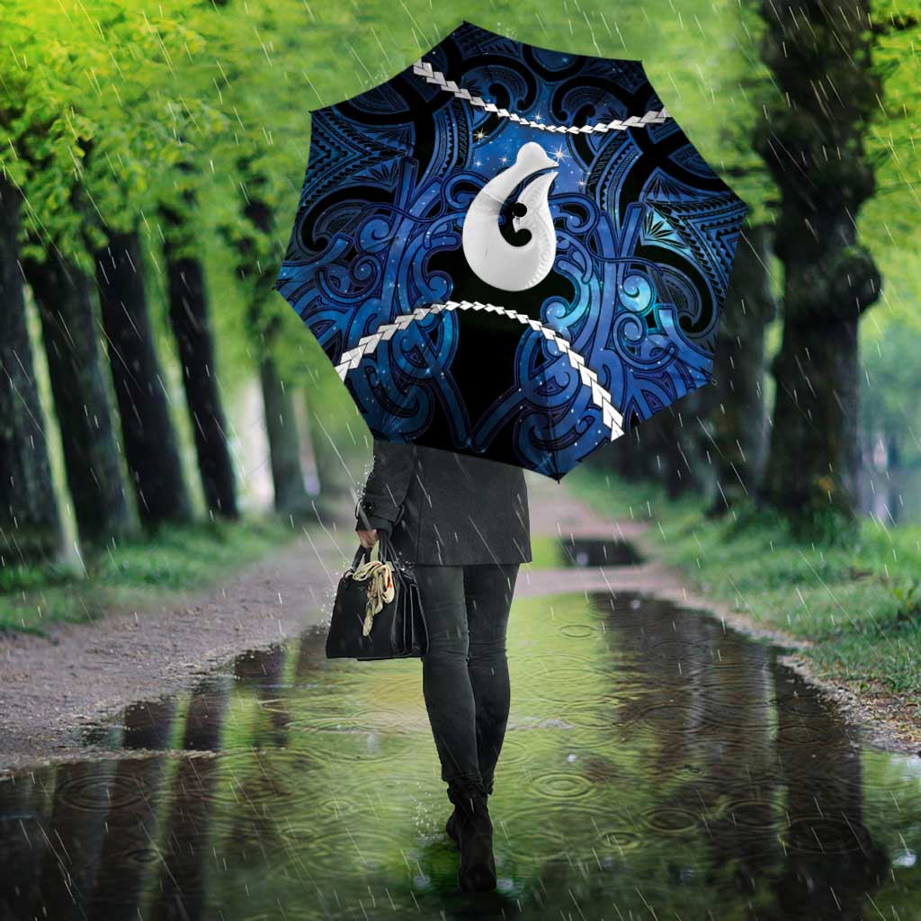 Maori Matariki Hei Matau Umbrella Maori Kowhaiwhai Pattern Galaxy
