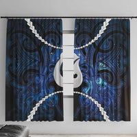 Maori Matariki Hei Matau Window Curtain Maori Kowhaiwhai Pattern Galaxy