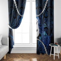 Maori Matariki Hei Matau Window Curtain Maori Kowhaiwhai Pattern Galaxy