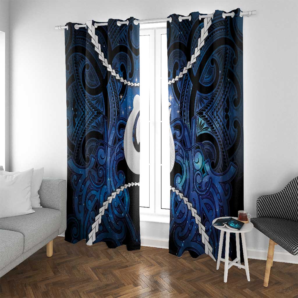 Maori Matariki Hei Matau Window Curtain Maori Kowhaiwhai Pattern Galaxy