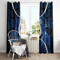 Maori Matariki Hei Matau Window Curtain Maori Kowhaiwhai Pattern Galaxy