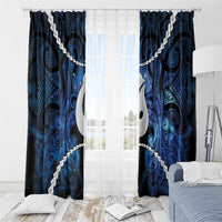 Maori Matariki Hei Matau Window Curtain Maori Kowhaiwhai Pattern Galaxy