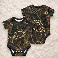 Indonesian Batik Pattern Vintage Brown Baby Onesie