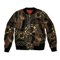 Indonesian Batik Pattern Vintage Brown Bomber Jacket LT01 Unisex Brown - Polynesian Pride