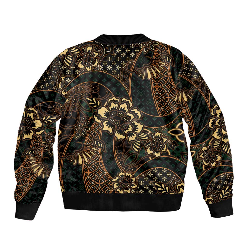 Indonesian Batik Pattern Vintage Brown Bomber Jacket LT01 - Polynesian Pride