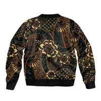 Indonesian Batik Pattern Vintage Brown Bomber Jacket LT01 - Polynesian Pride
