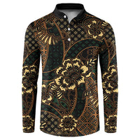 Indonesian Batik Pattern Vintage Brown Button Sweatshirt LT01 Brown - Polynesian Pride