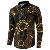 Indonesian Batik Pattern Vintage Brown Button Sweatshirt LT01 - Polynesian Pride