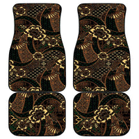 Indonesian Batik Pattern Vintage Brown Car Mats LT01 - Polynesian Pride