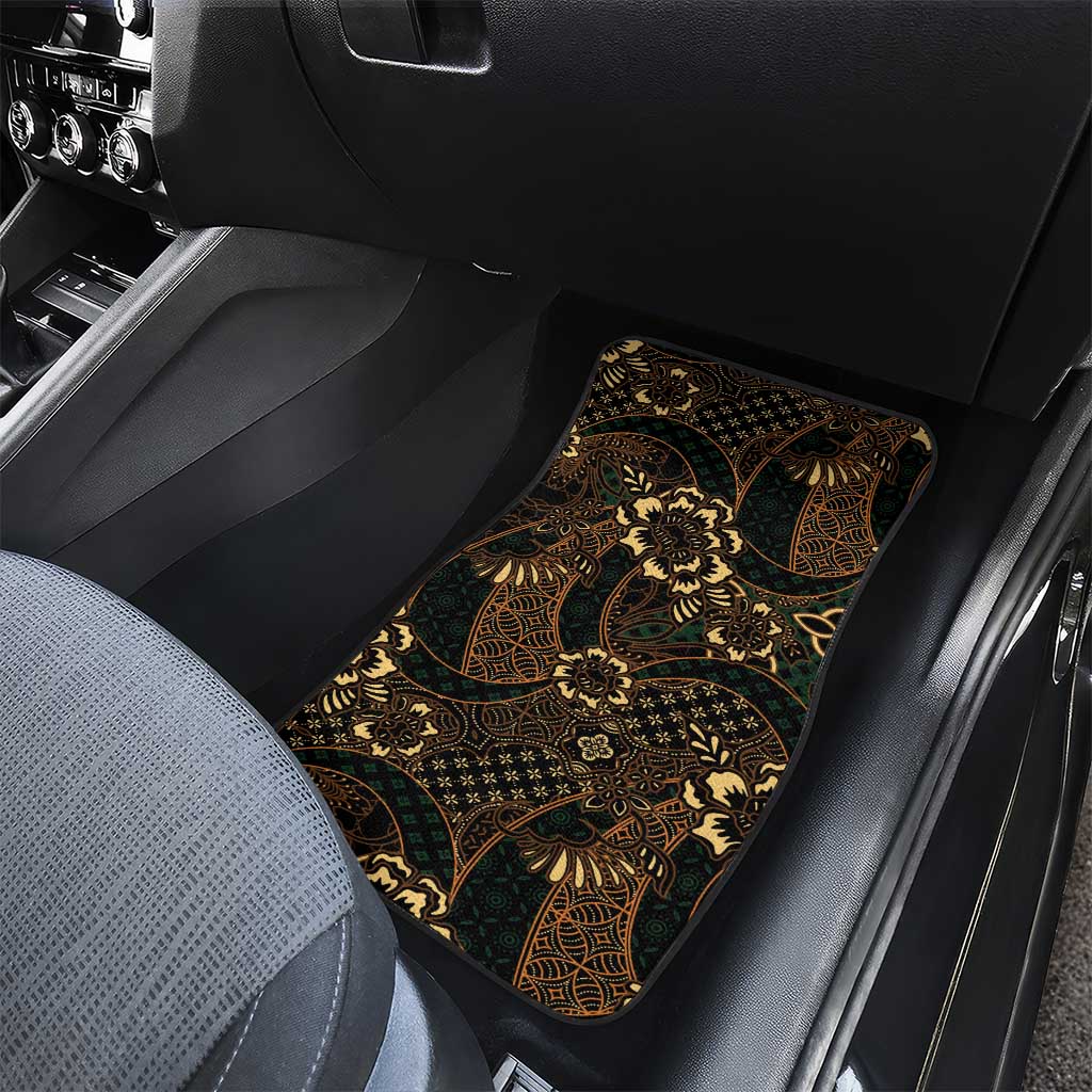 Indonesian Batik Pattern Vintage Brown Car Mats LT01 - Polynesian Pride