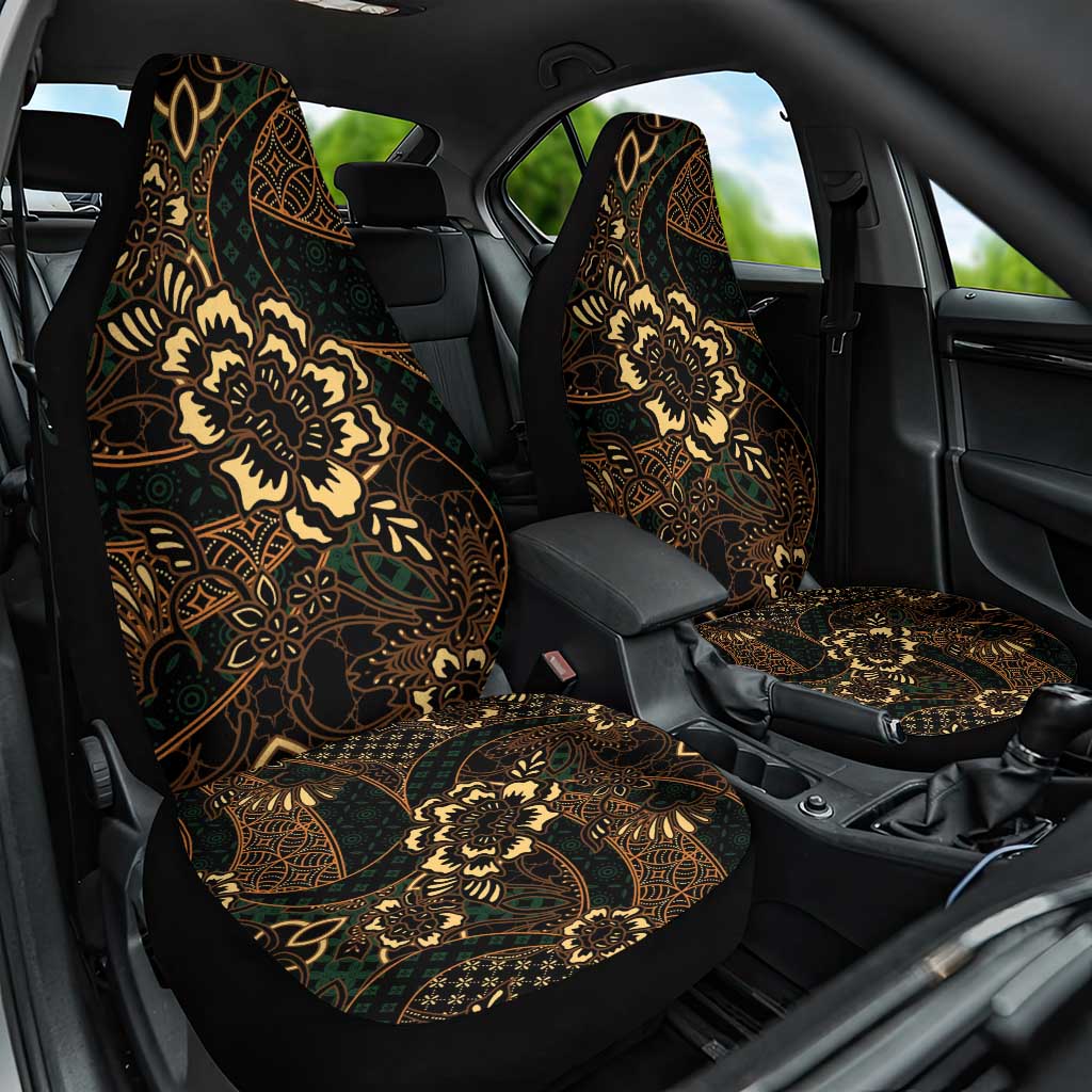 Indonesian Batik Pattern Vintage Brown Car Seat Cover