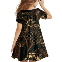 Indonesian Batik Pattern Vintage Brown Family Matching Tank Maxi Dress and Hawaiian Shirt LT01 - Polynesian Pride