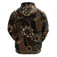 Indonesian Batik Pattern Vintage Brown Hoodie