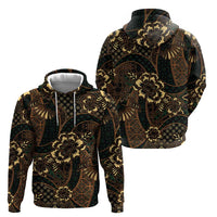 Indonesian Batik Pattern Vintage Brown Hoodie