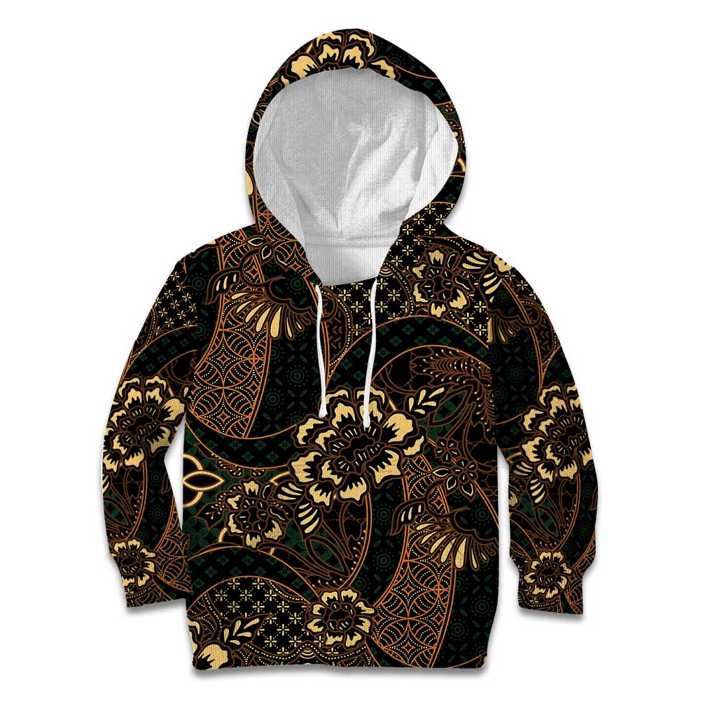 Indonesian Batik Pattern Vintage Brown Kid Hoodie