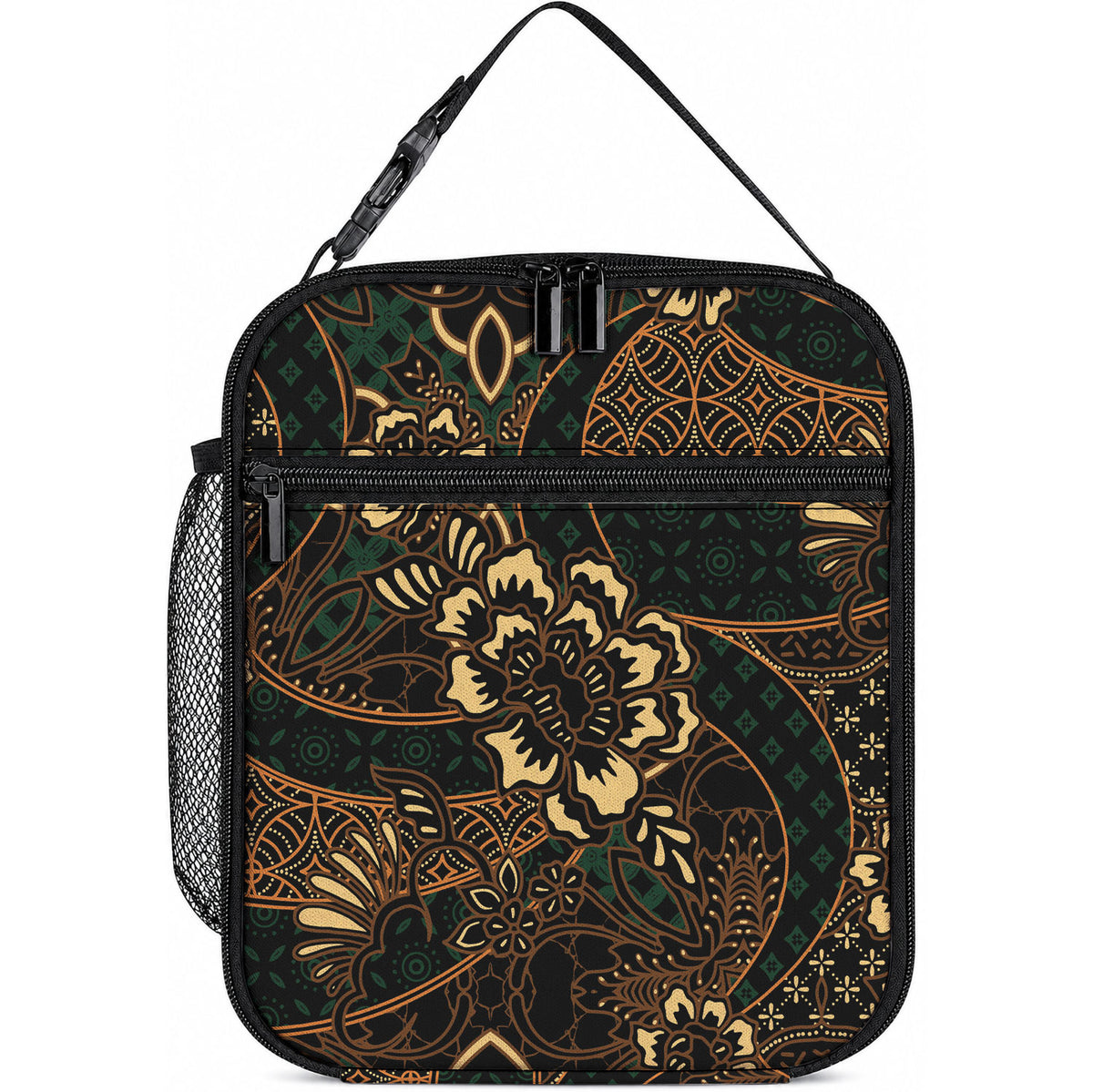 Indonesian Batik Pattern Vintage Brown Lunch Bag
