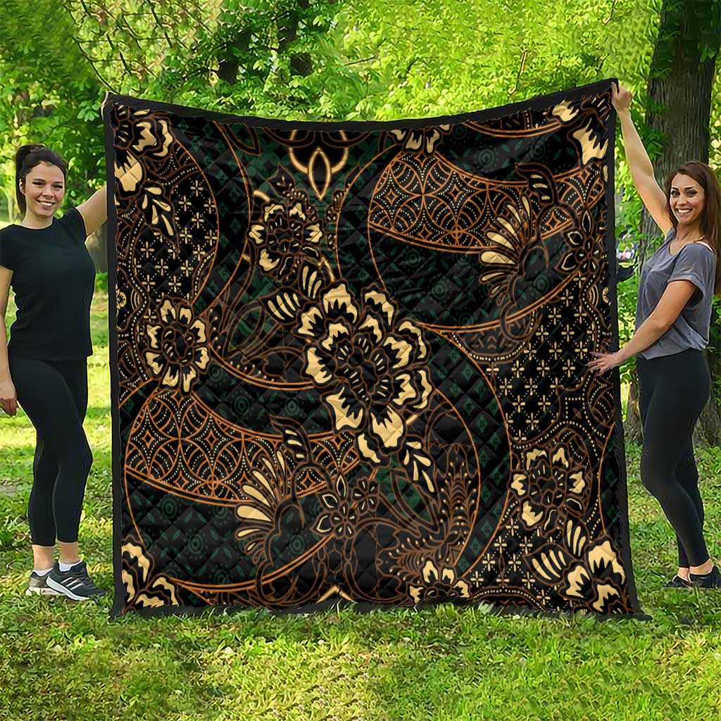 Indonesian Batik Pattern Vintage Brown Quilt LT01 - Polynesian Pride