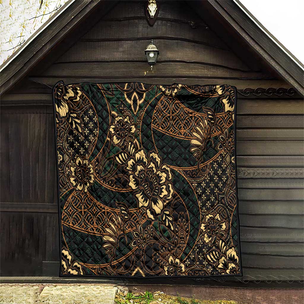 Indonesian Batik Pattern Vintage Brown Quilt LT01 - Polynesian Pride