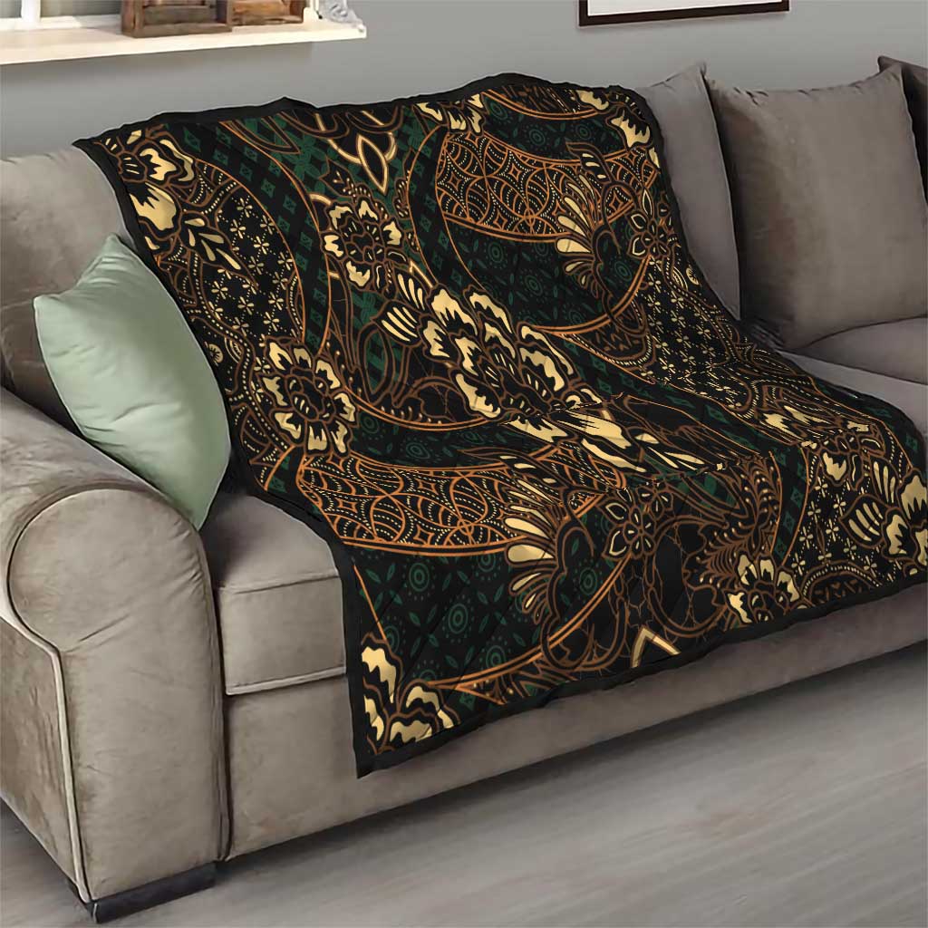 Indonesian Batik Pattern Vintage Brown Quilt LT01 - Polynesian Pride