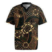 Indonesian Batik Pattern Vintage Brown Rugby Jersey LT01 Brown - Polynesian Pride