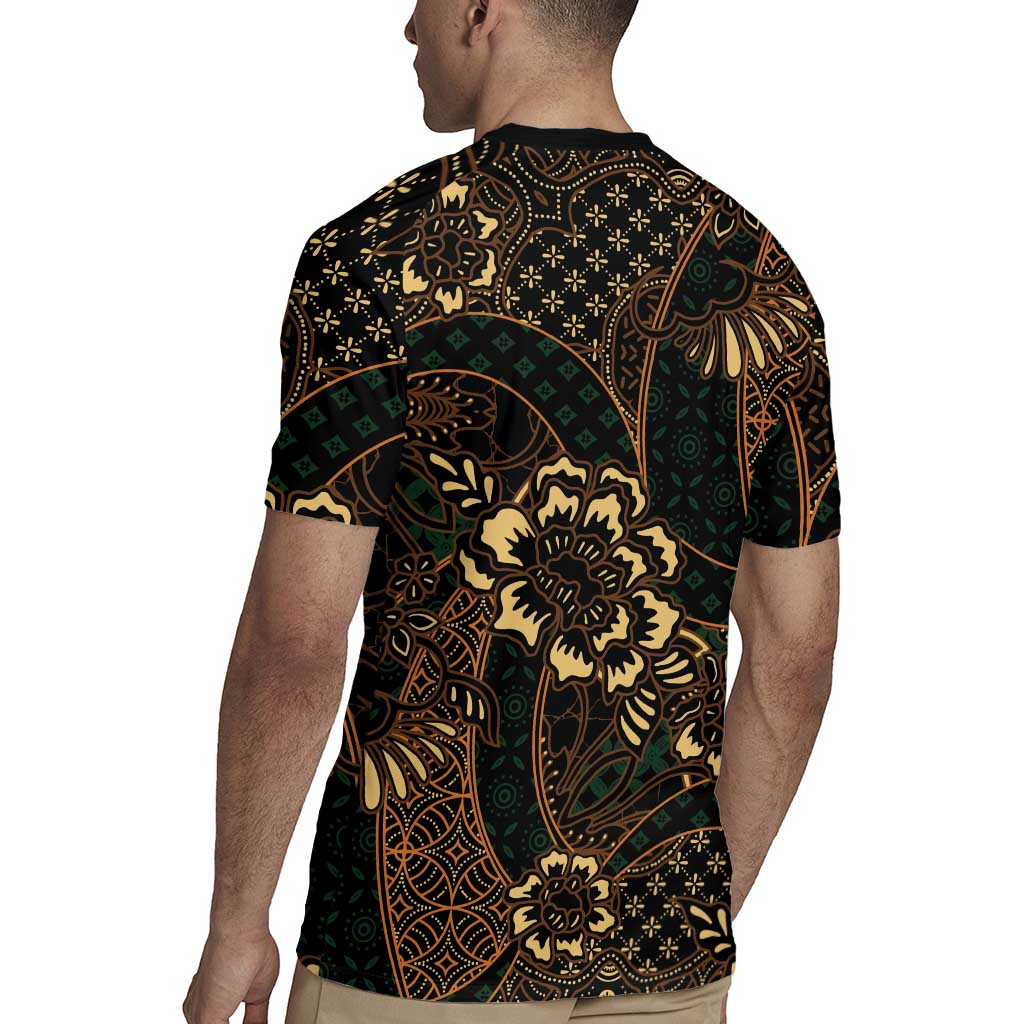 Indonesian Batik Pattern Vintage Brown Rugby Jersey LT01 - Polynesian Pride