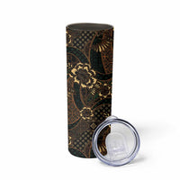 Indonesian Batik Pattern Vintage Brown Skinny Tumbler LT01 - Polynesian Pride