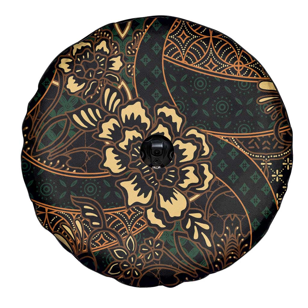 Indonesian Batik Pattern Vintage Brown Spare Tire Cover