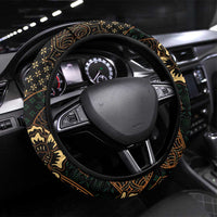Indonesian Batik Pattern Vintage Brown Steering Wheel Cover