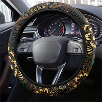 Indonesian Batik Pattern Vintage Brown Steering Wheel Cover