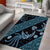 Indonesia Batik Pattern Area Rug Blue Version