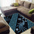 Indonesia Batik Pattern Area Rug Blue Version