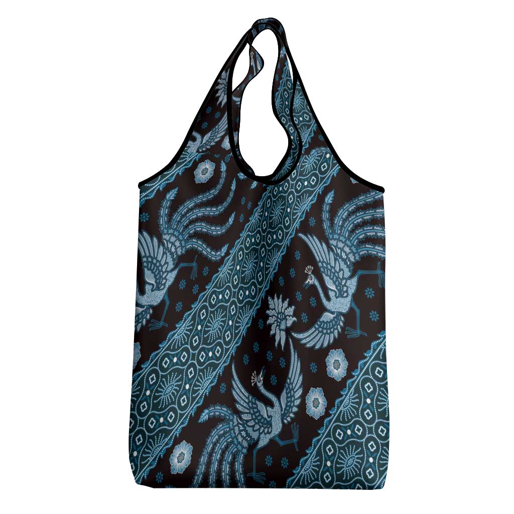Indonesia Batik Pattern Grocery Bag Blue Version