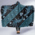 Indonesia Batik Pattern Hooded Blanket Blue Version