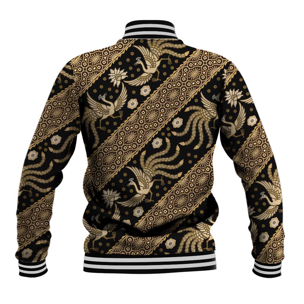 Indonesia Batik Pattern Baseball Jacket Gold Version