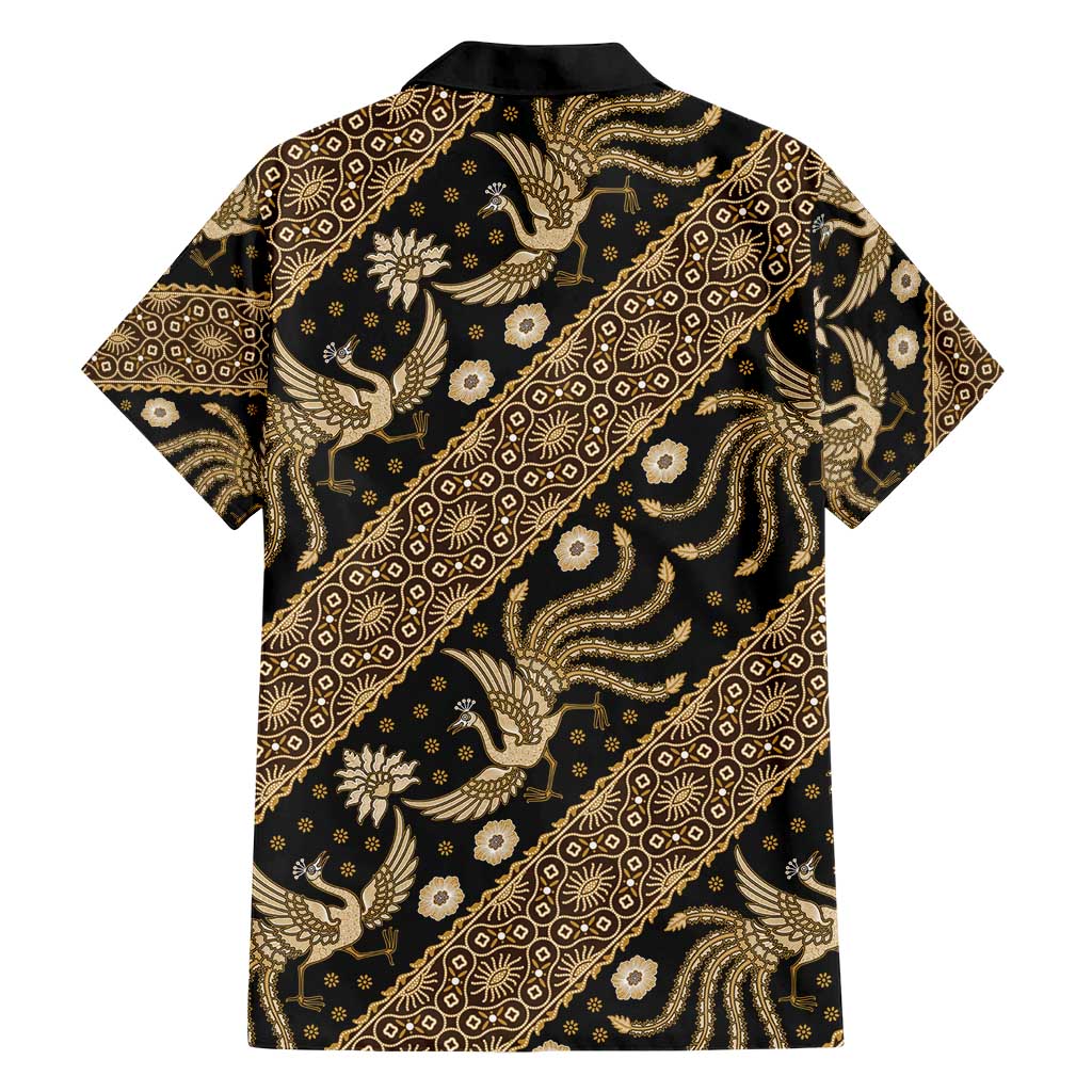 Indonesia Batik Pattern Hawaiian Shirt Gold Version