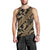 Indonesia Batik Pattern Men Tank Top Gold Version