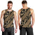 Indonesia Batik Pattern Men Tank Top Gold Version