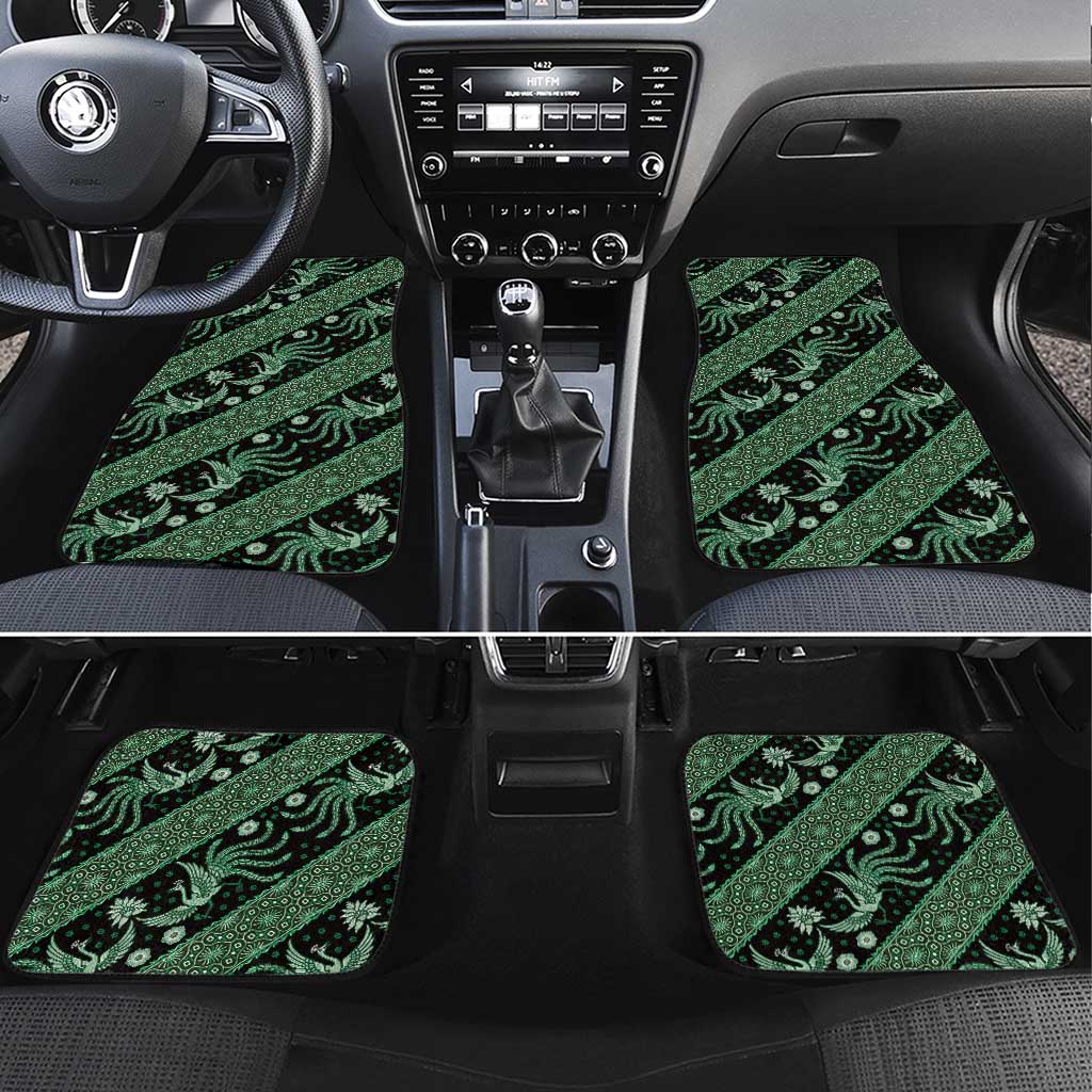 Indonesia Batik Pattern Car Mats Green Version