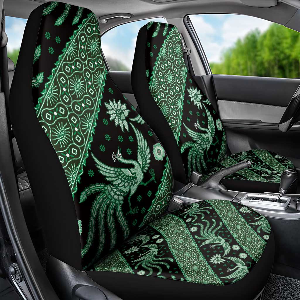 Indonesia Batik Pattern Car Seat Cover Green Version